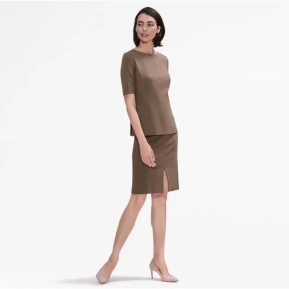 M.M. Lafleur Greenpoint Skirt in Oak Brown Sz 8 - Picture 1 of 5